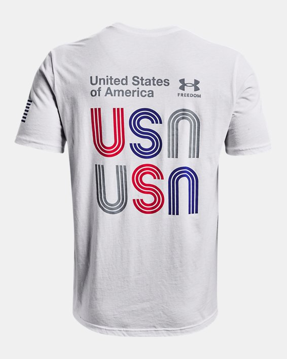 Men's UA Freedom USA T-Shirt, White, pdpMainDesktop image number 5